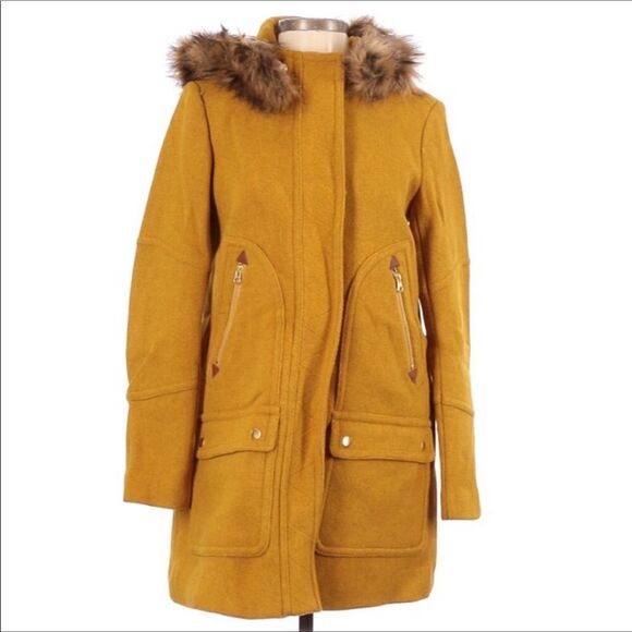 NWT.J.Crew Chateau Parka in Italian Stadium-Cloth Wool sz 4 - Picture 4 of 6